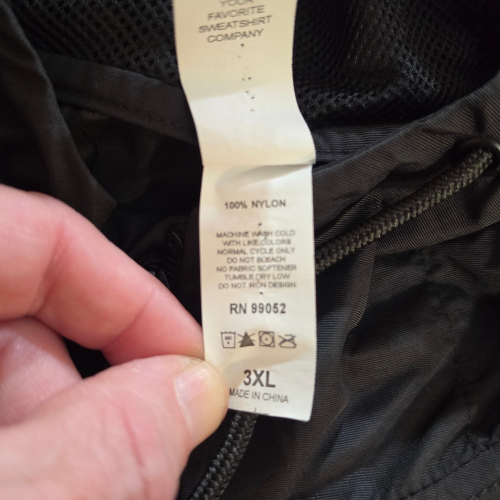 Independent Trading Co Carinthia Windbreaker Jacket Black Quarter Zip Mens 3XL - Picture 5 of 13